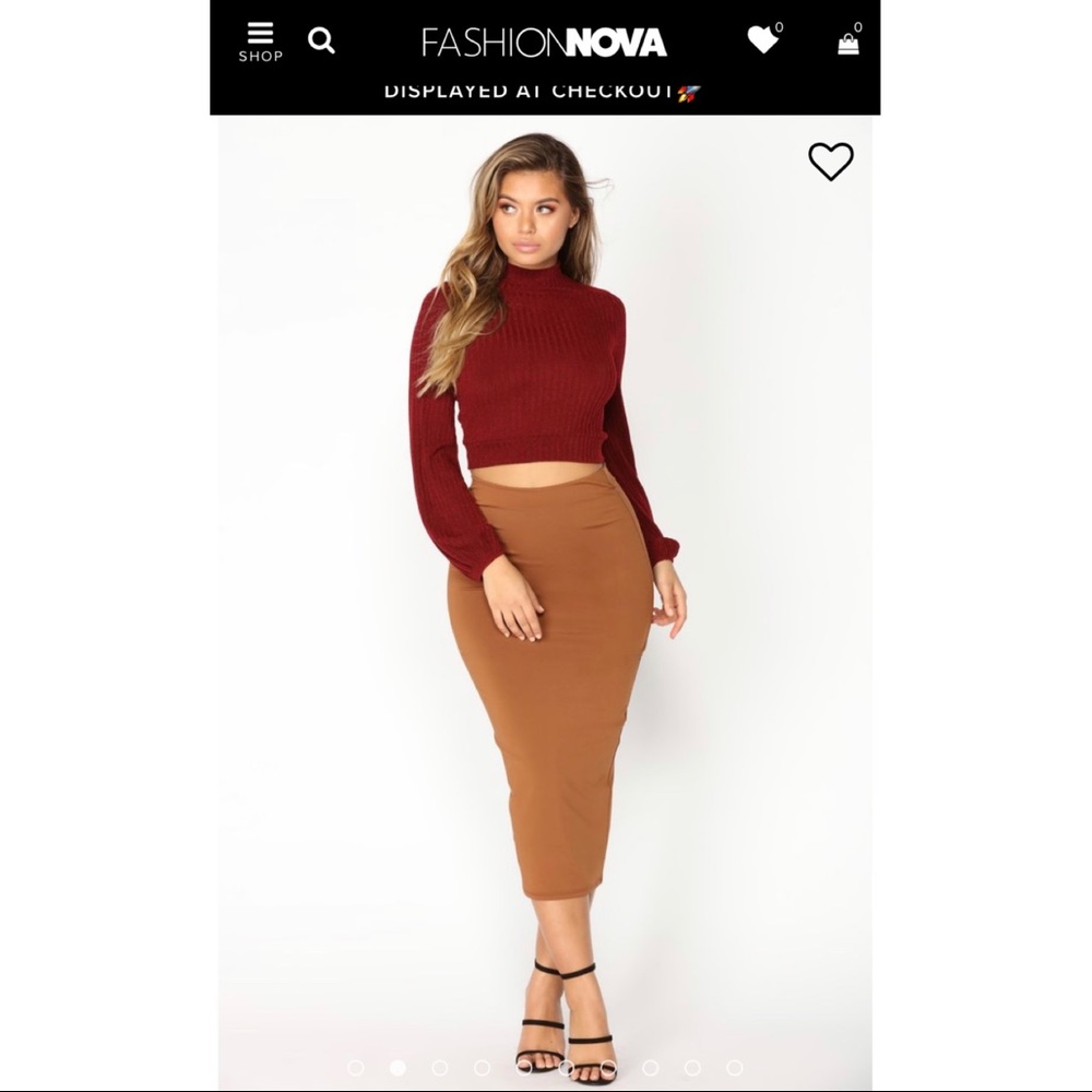 Fashionnova Bodycon Midi Pencil Skirt